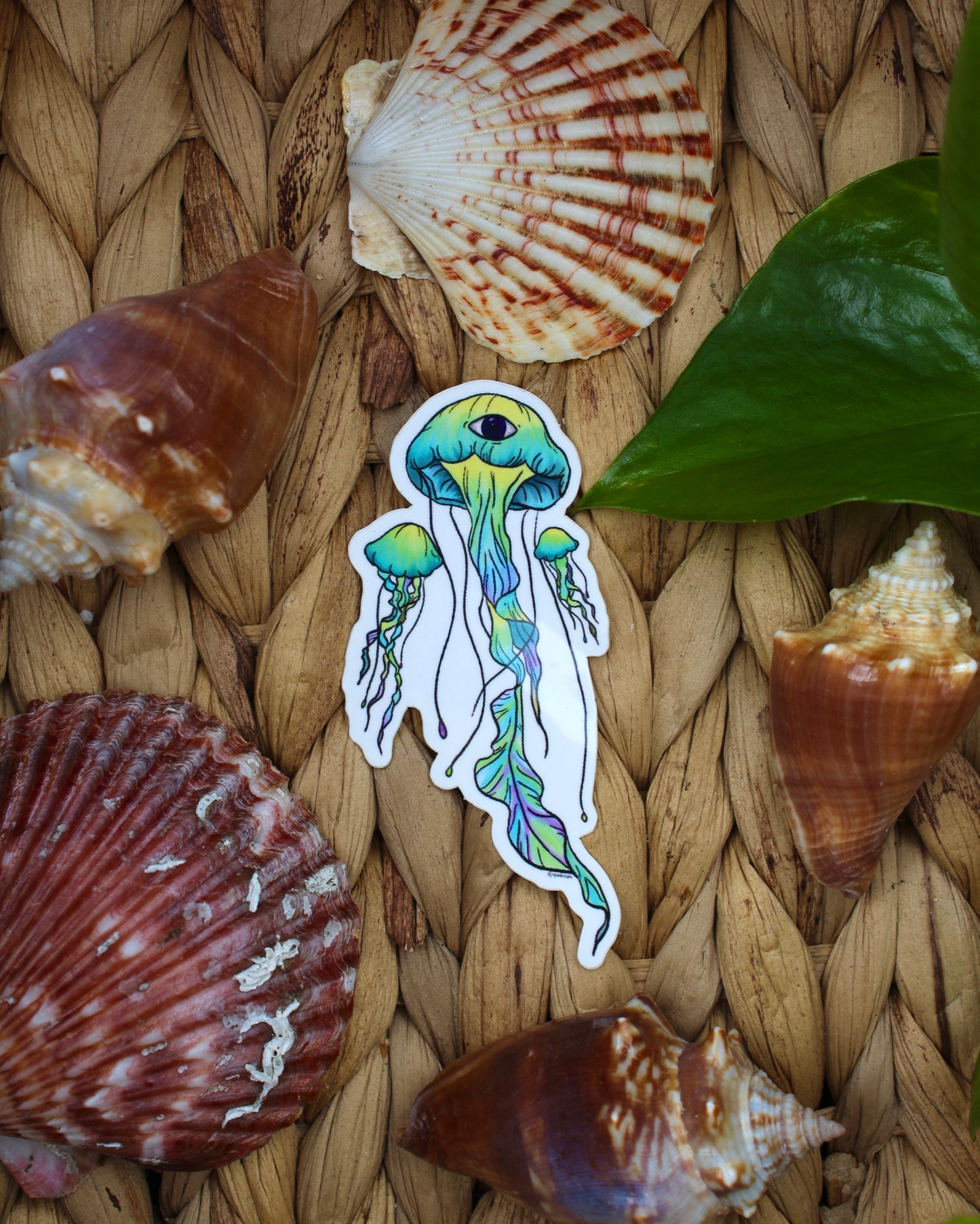 One-Eyed Cyclop Jellyfish Waterproof Sticker