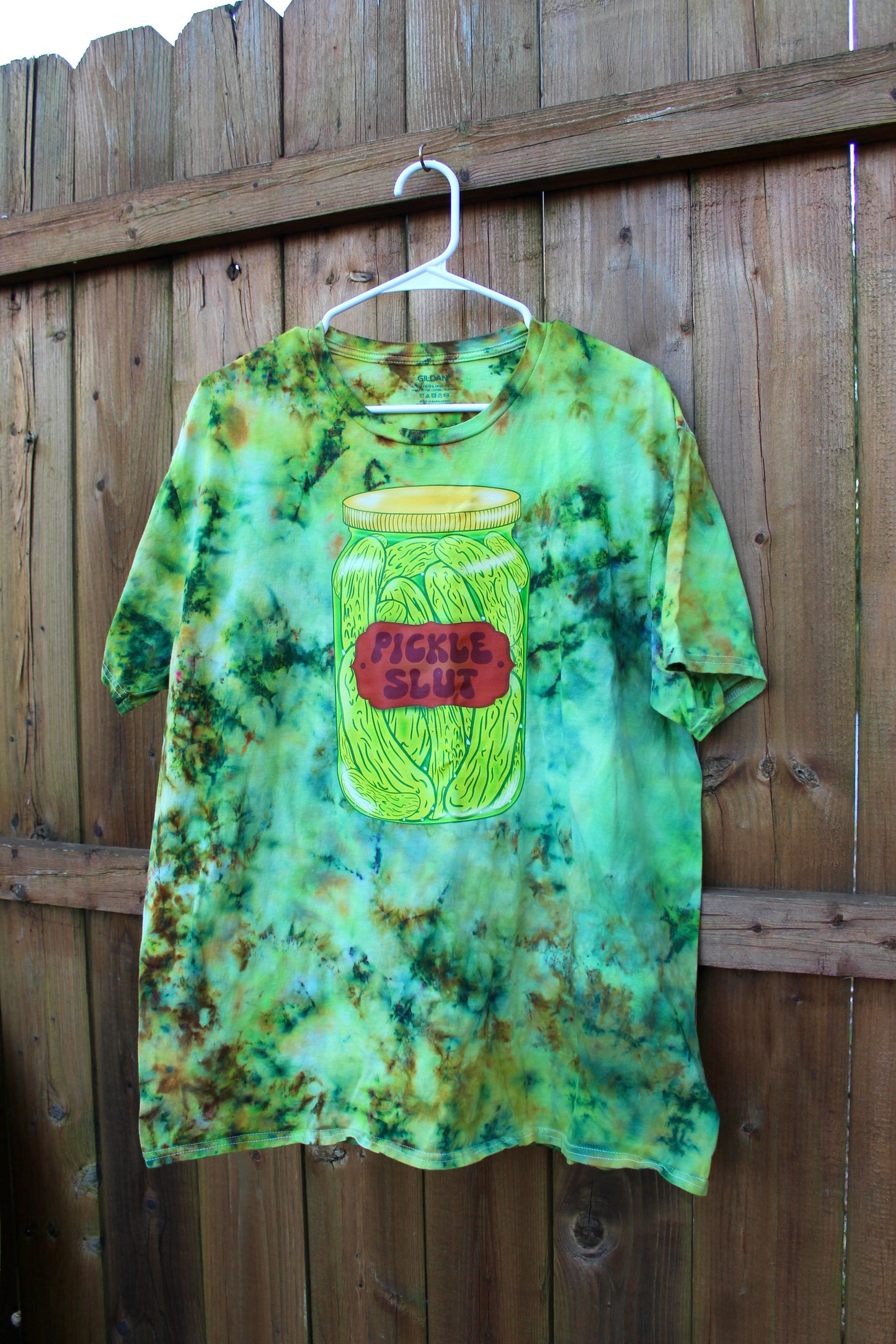 "Pickle Slut" Original Art Tie Dyed Tee