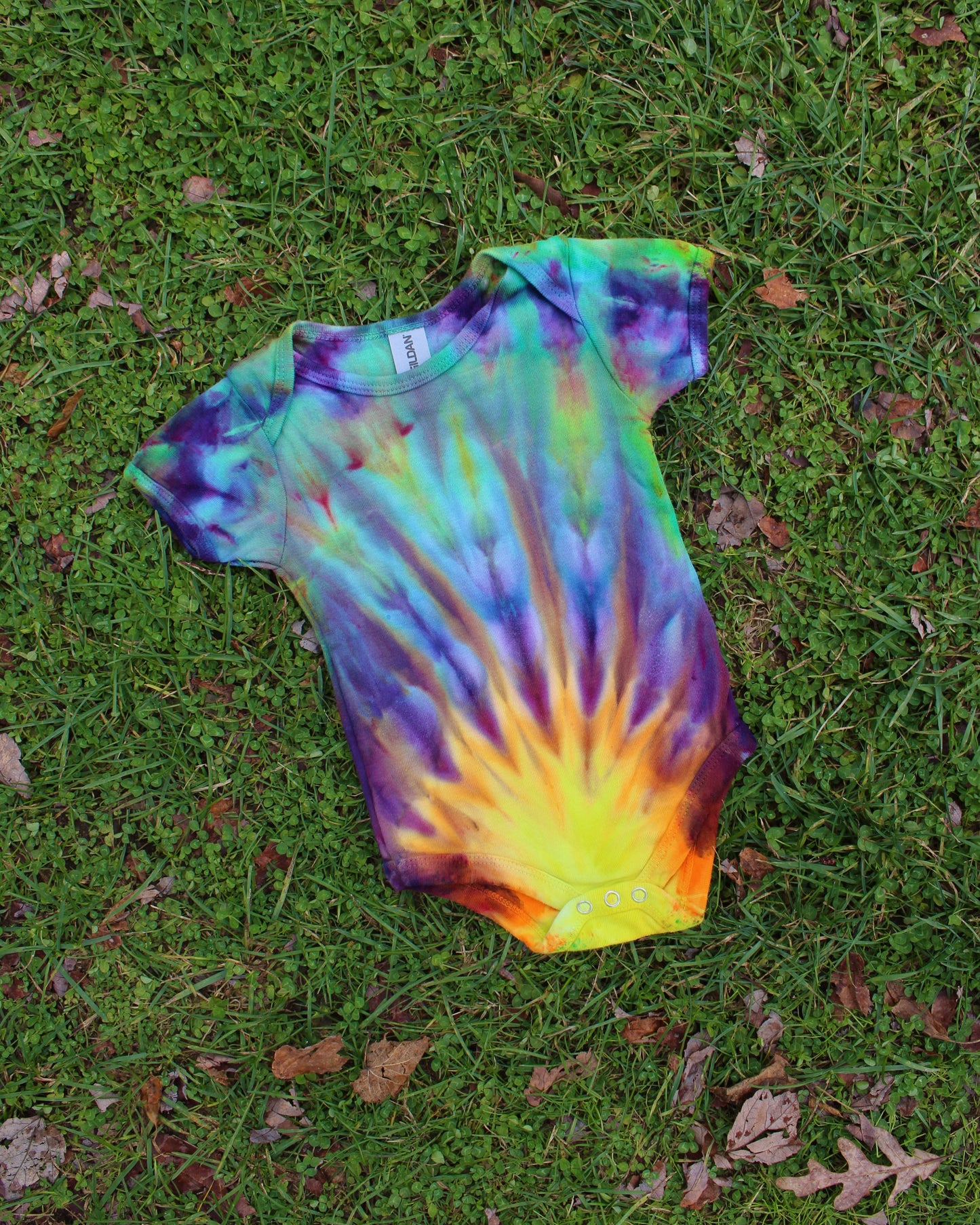 Bursting Sun Tie Dye Onesie