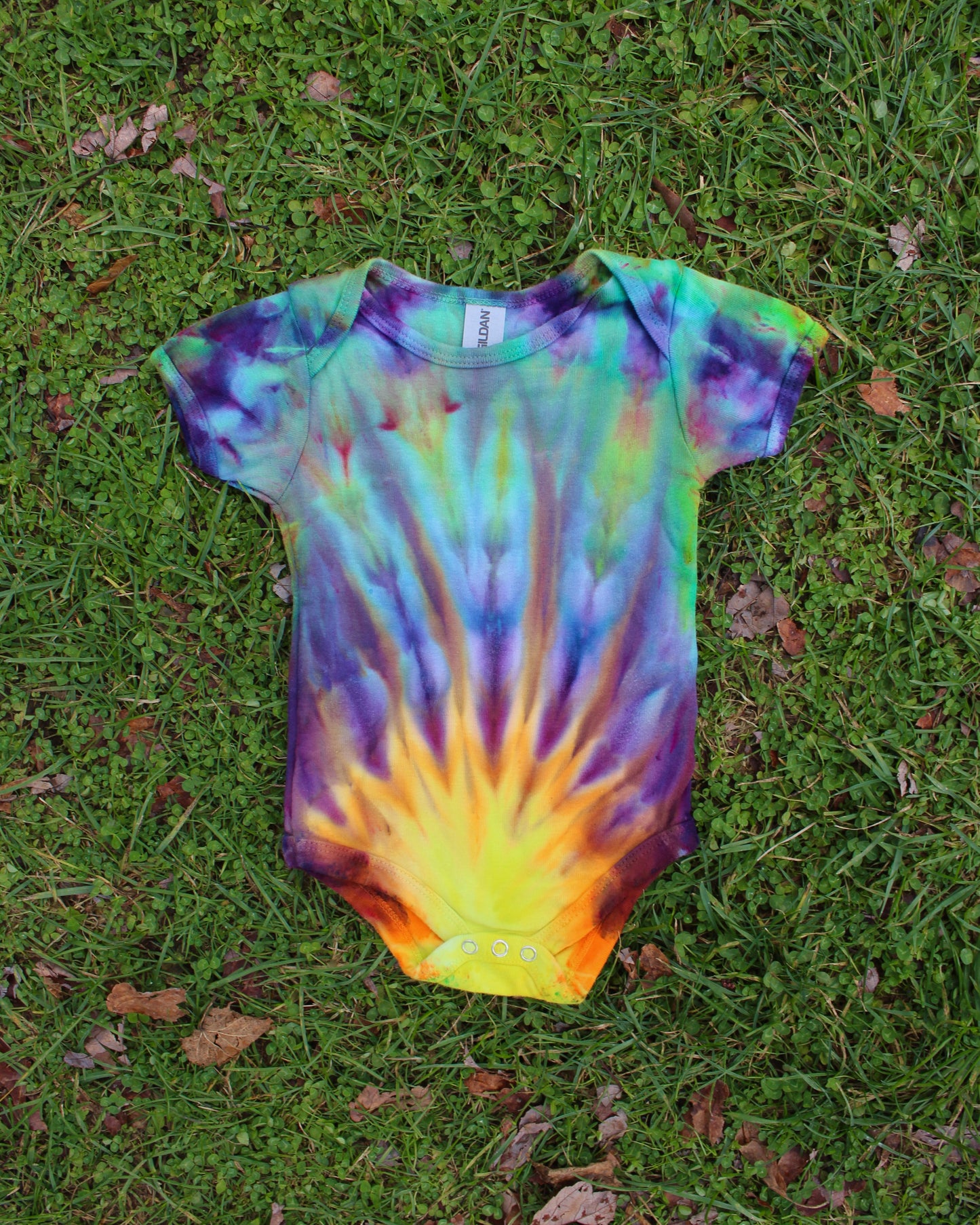 Bursting Sun Tie Dye Onesie