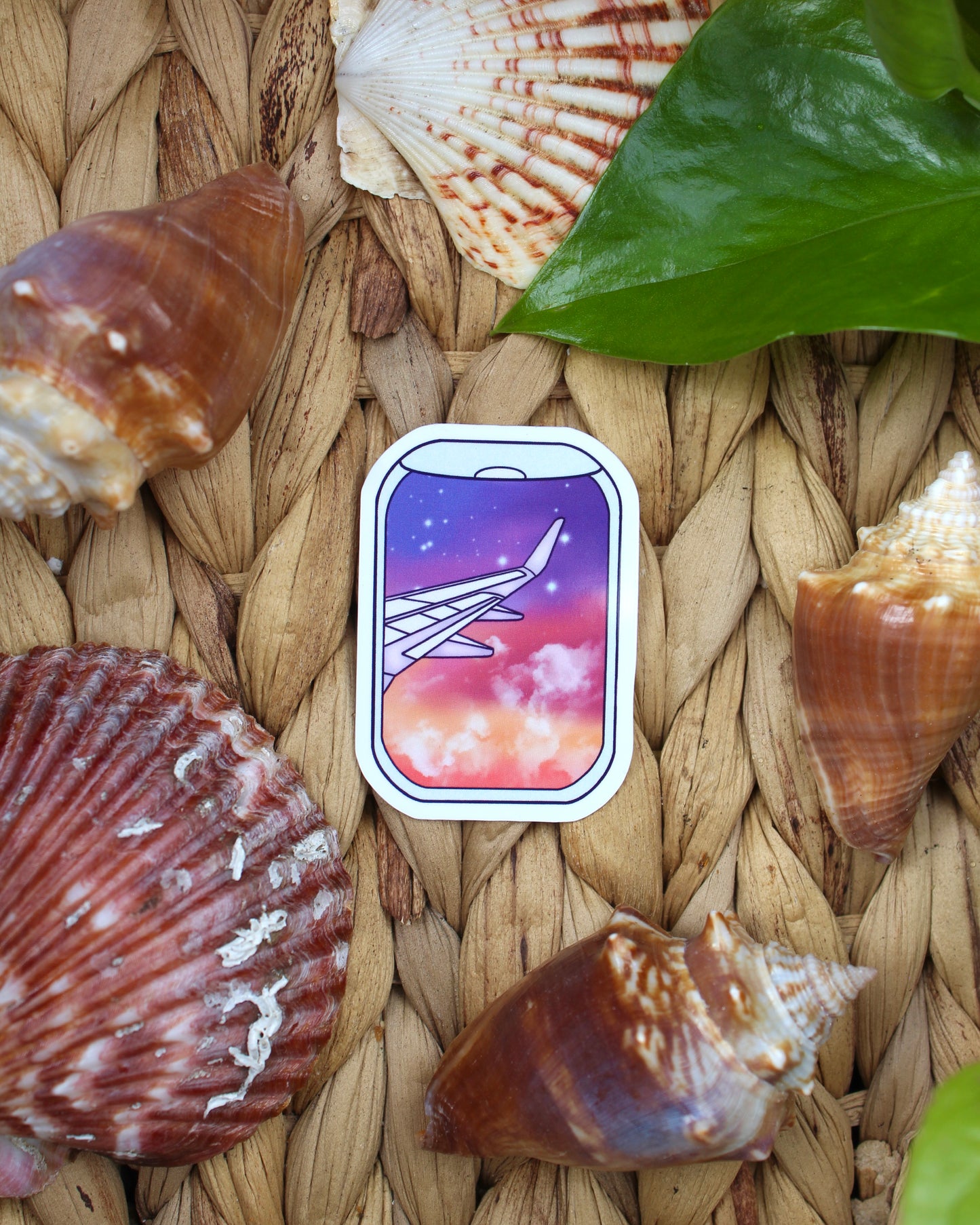 "Onto the Next Adventure" Airplane Sunset Sticker