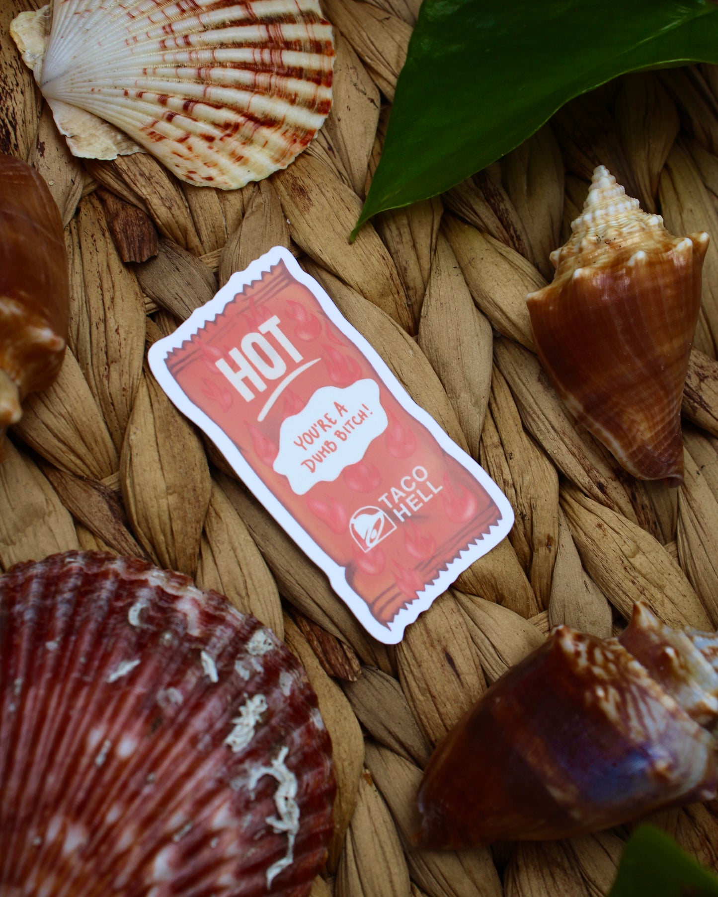 "You're A Dumb B*tch!" Hot Sauce Packet Waterproof Sticker
