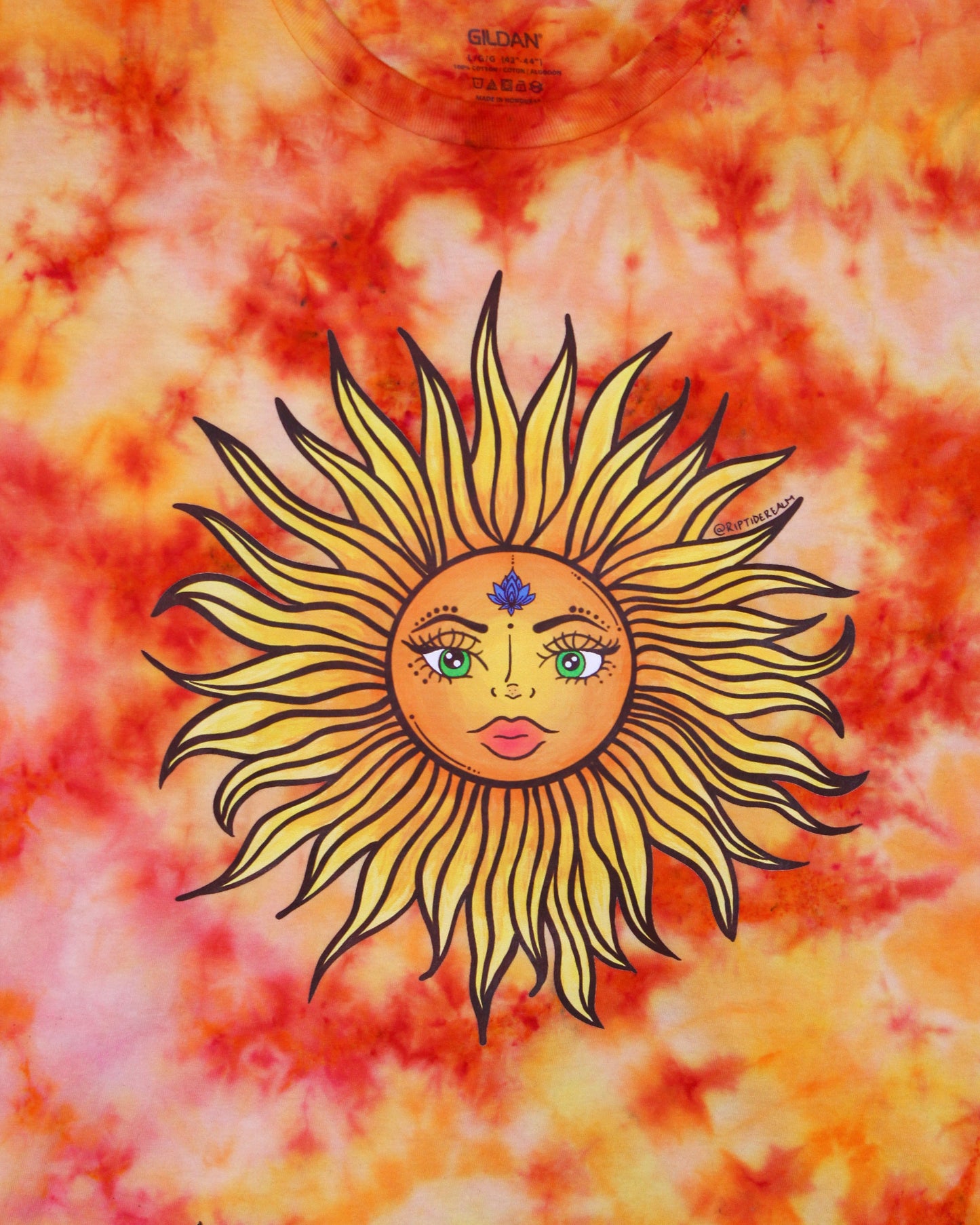"Pretty Baby" Celestial Sun Tie Dye Tee