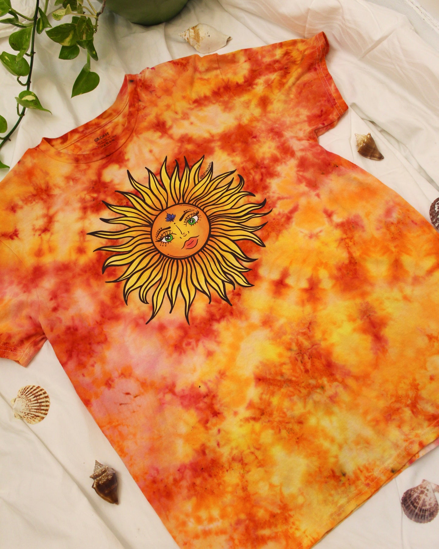 "Pretty Baby" Celestial Sun Tie Dye Tee