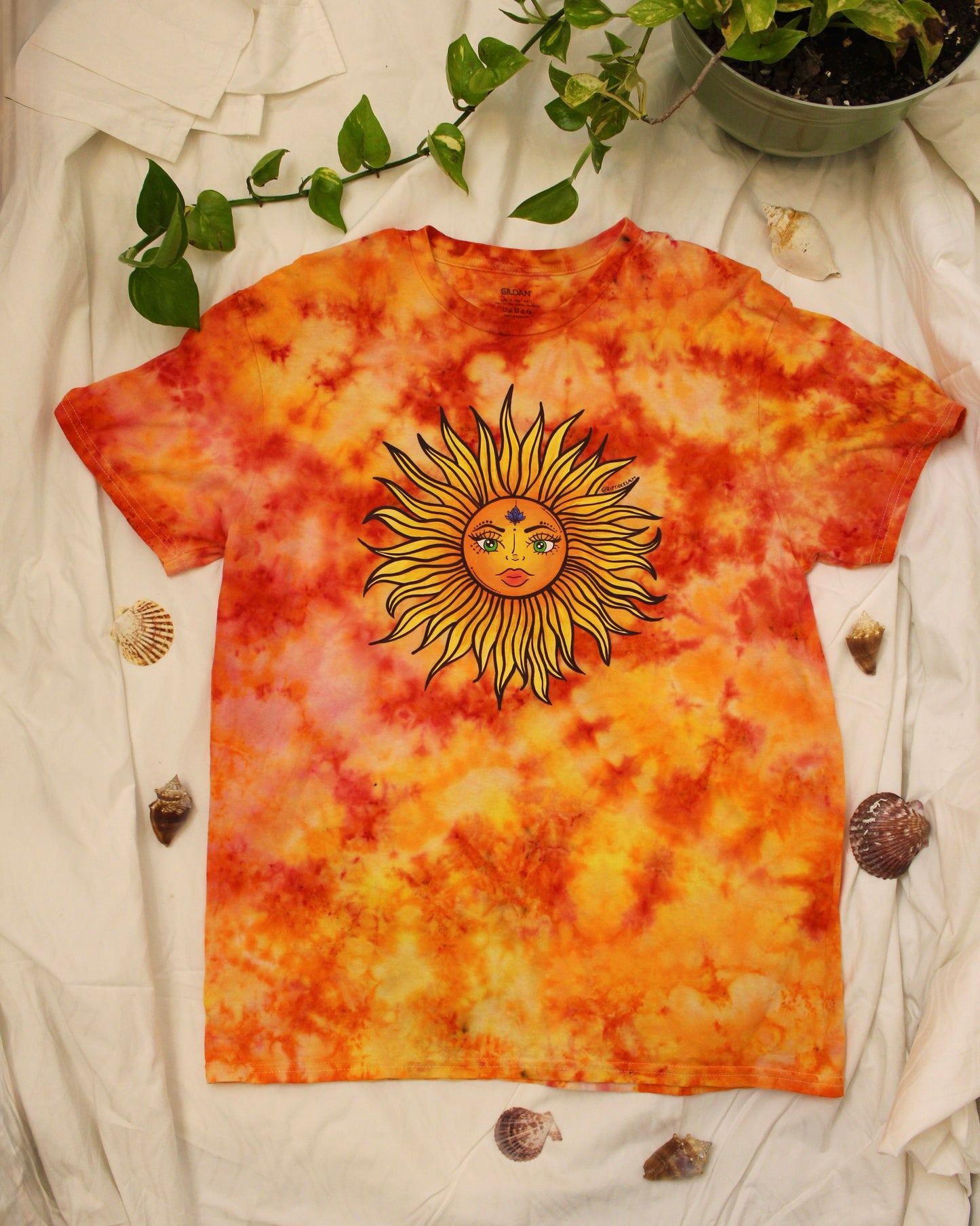 "Pretty Baby" Celestial Sun Tie Dye Tee