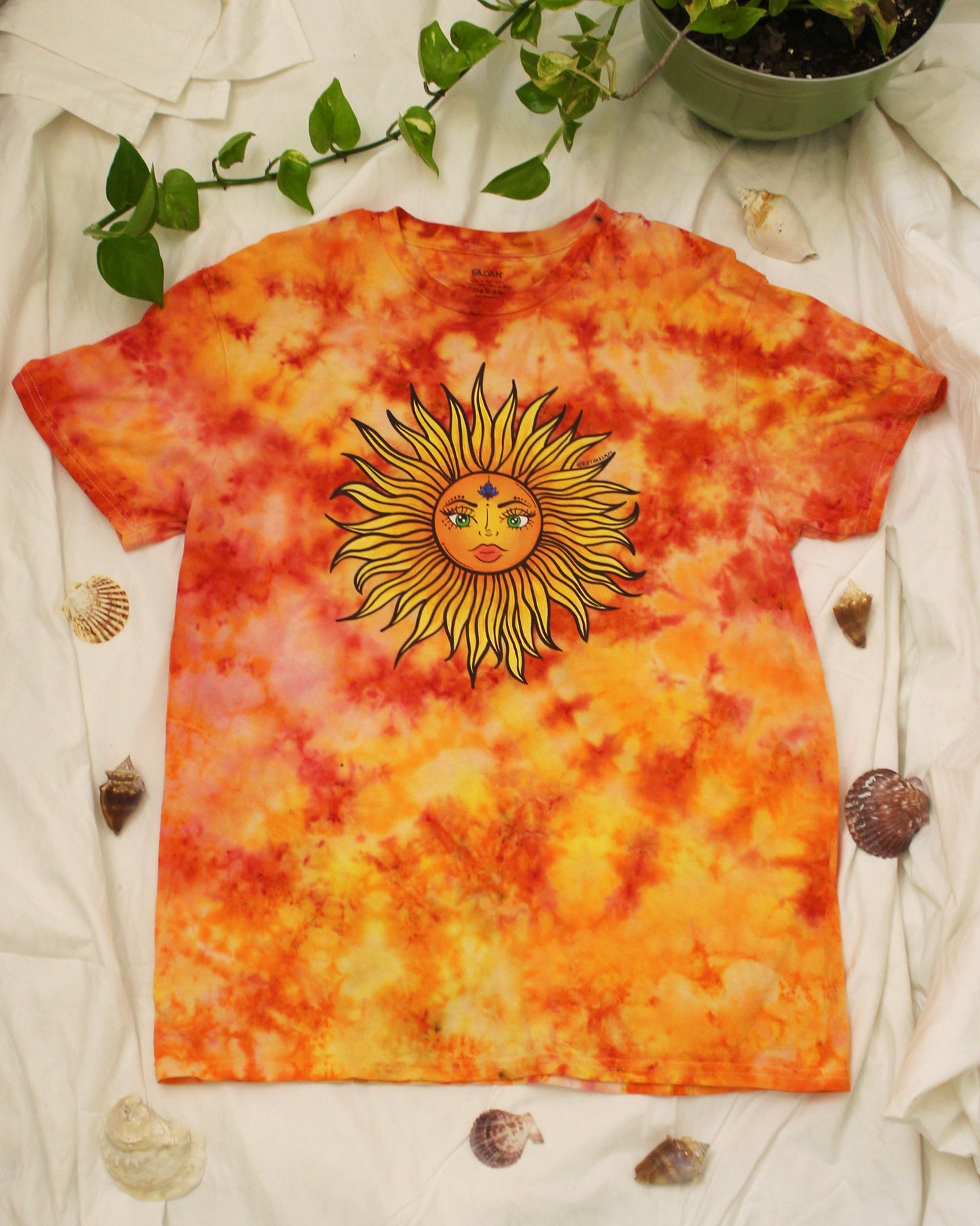 "Pretty Baby" Celestial Sun Tie Dye Tee