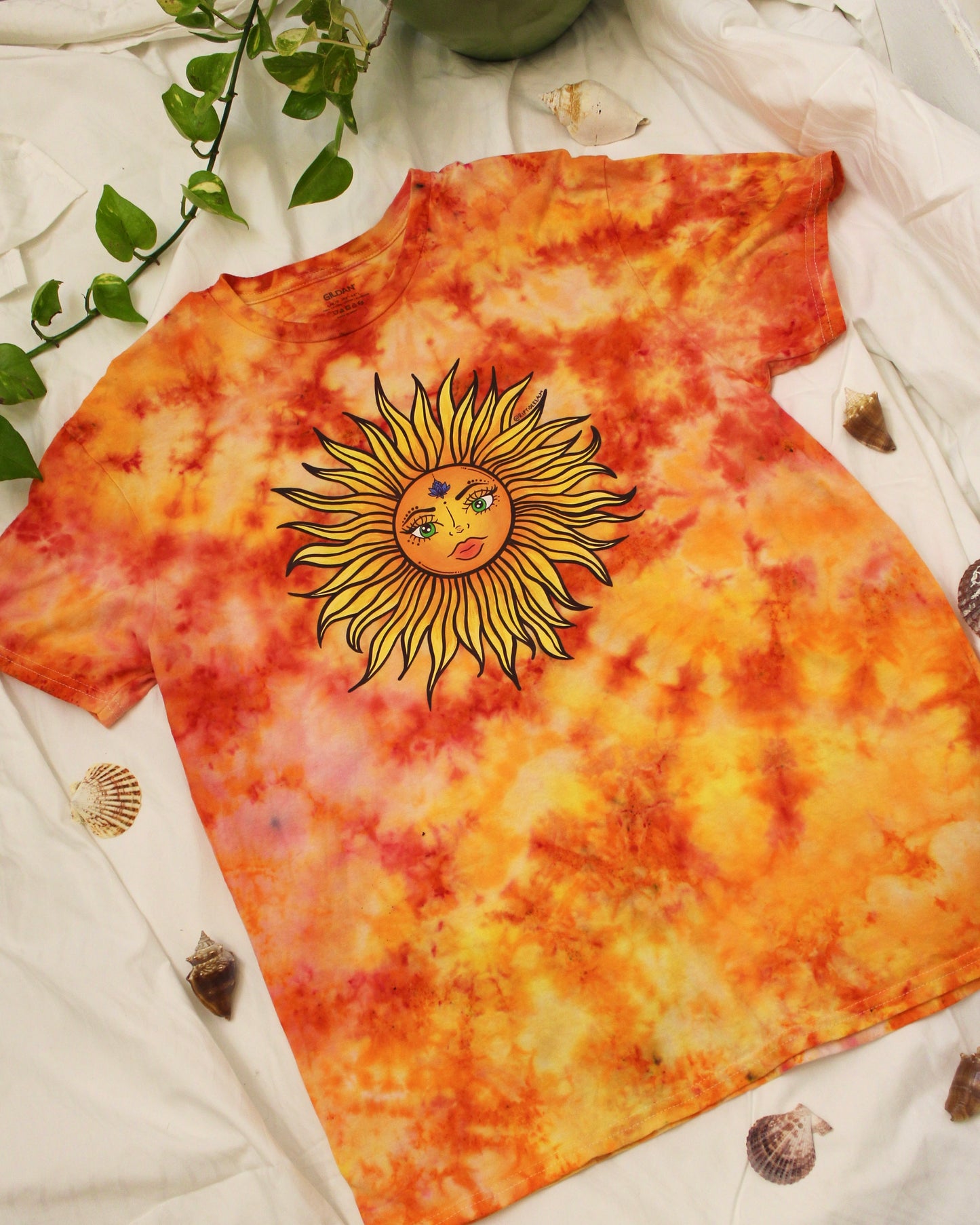 "Pretty Baby" Celestial Sun Tie Dye Tee