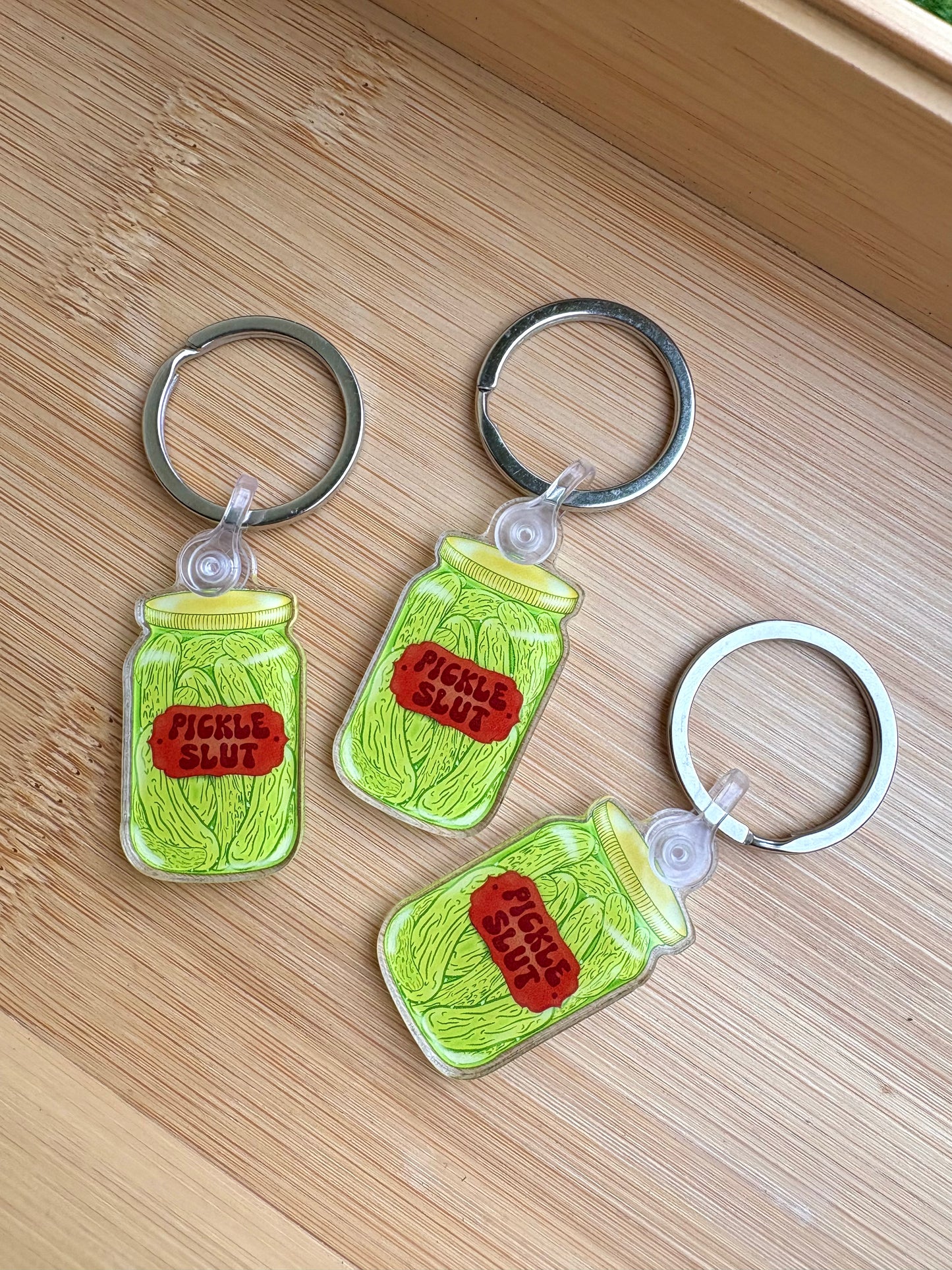 "Pickle Slut" Acrylic Keychain