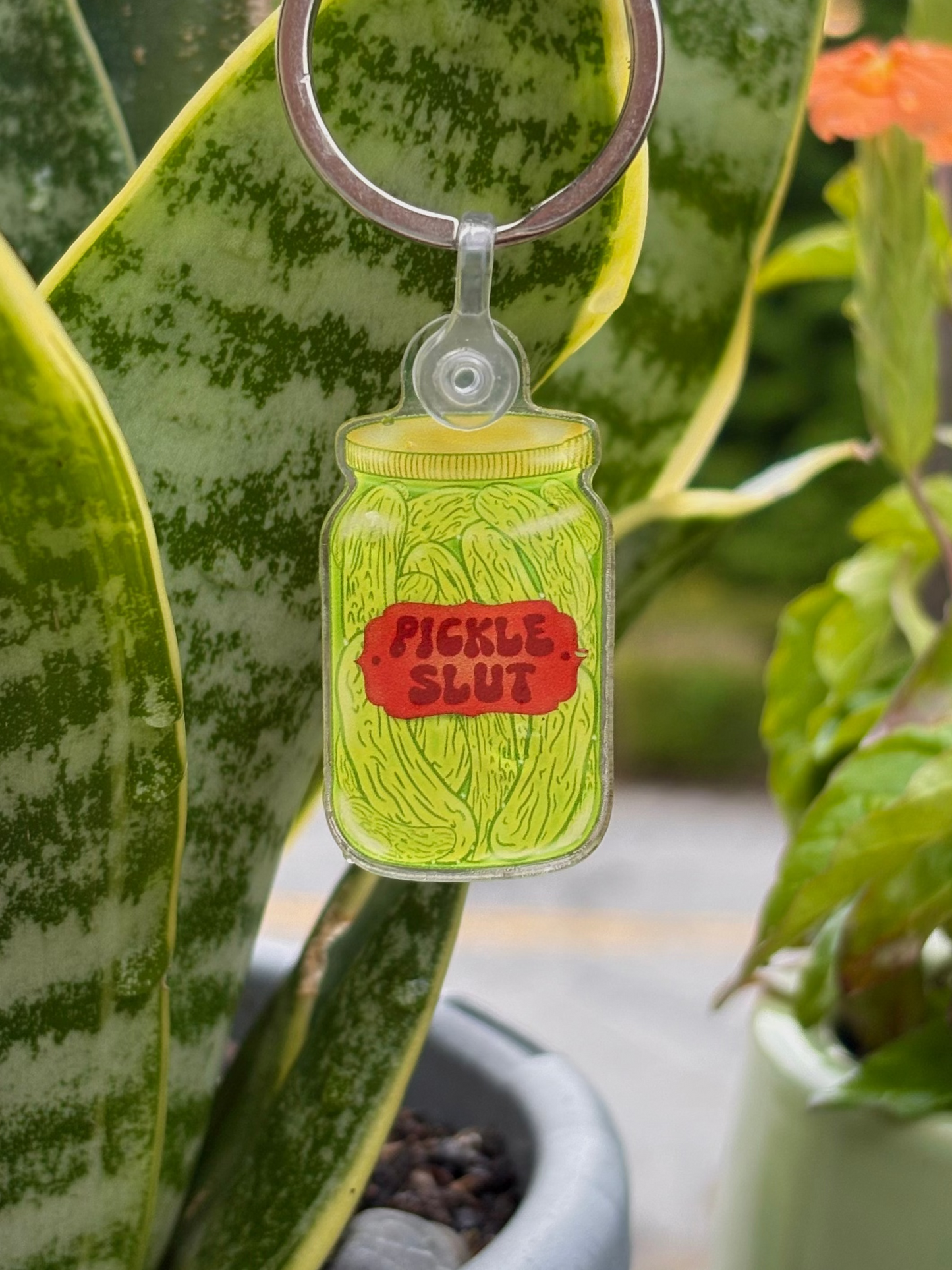 "Pickle Slut" Acrylic Keychain